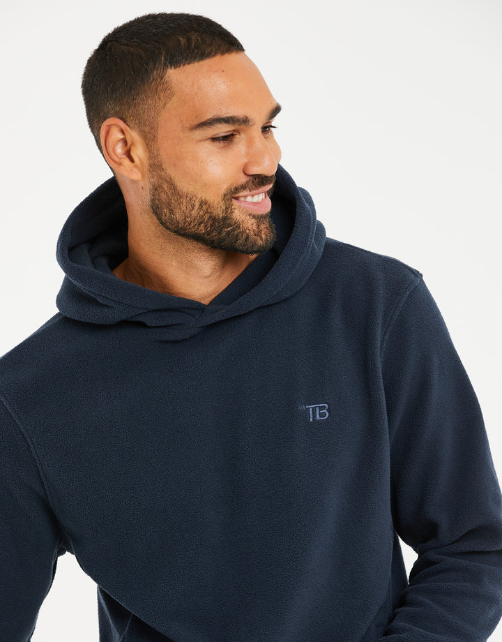 Navy Microfleece Overhead Hoodie