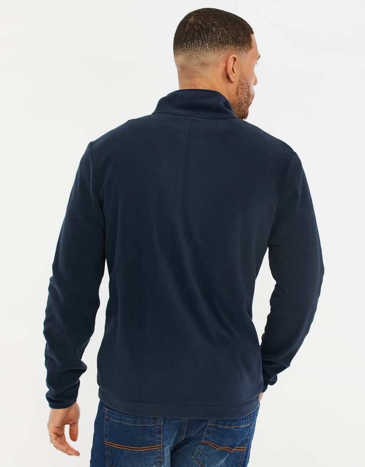 Navy Zip-Through Fitness Fleece