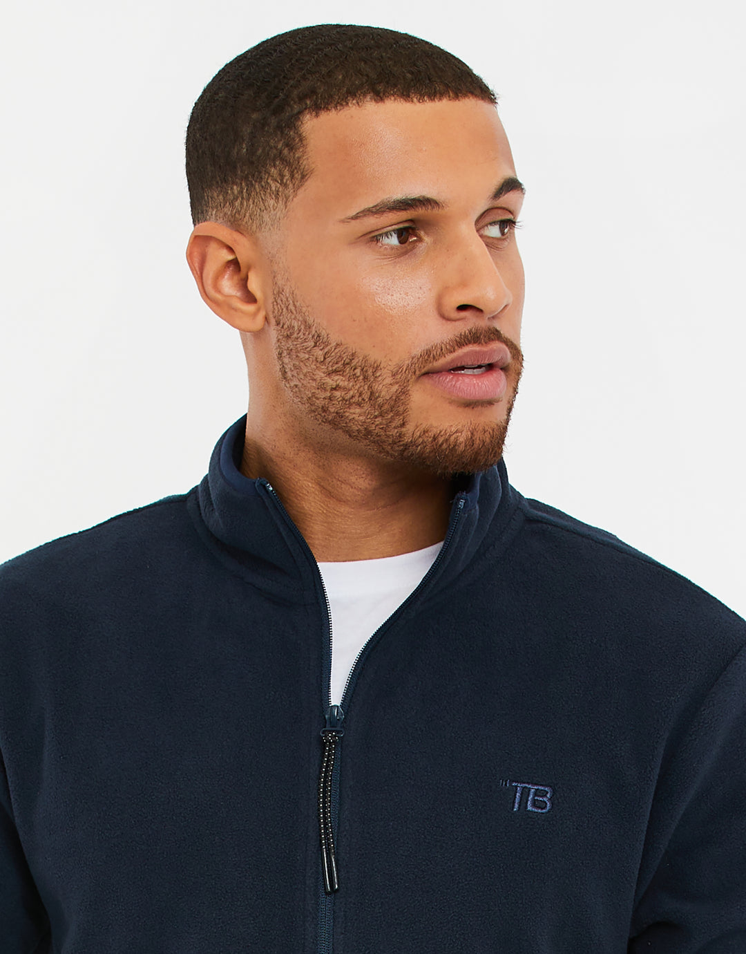 Navy Zip-Through Fitness Fleece