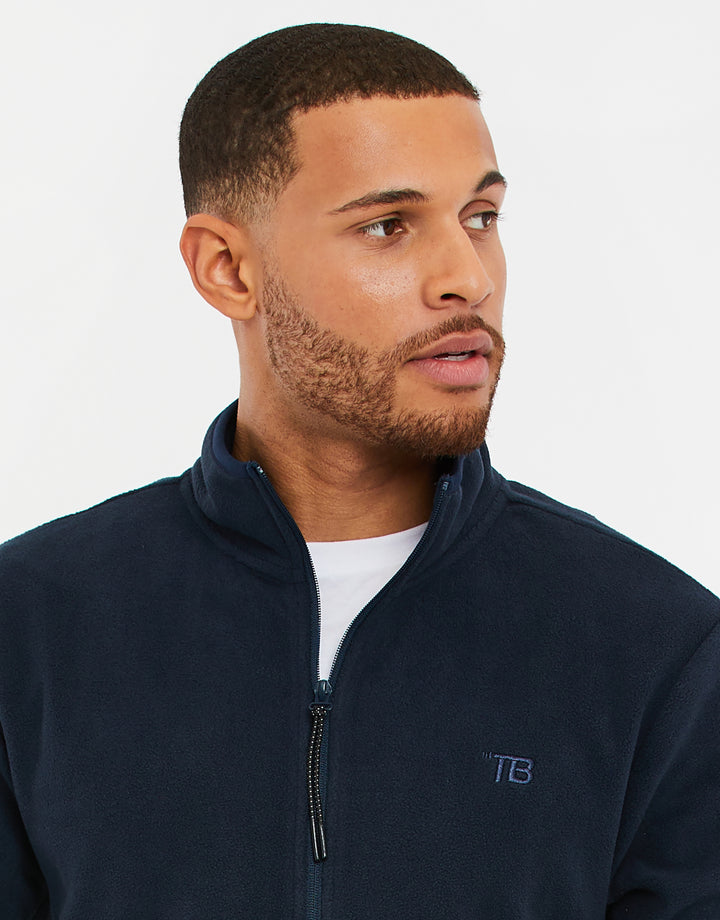 Navy Zip-Through Fitness Fleece