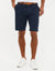 Navy Geo Print Belted Chino Shorts