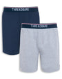 Navy & Grey Marl Logo Pyjama Shorts (2 Pack)