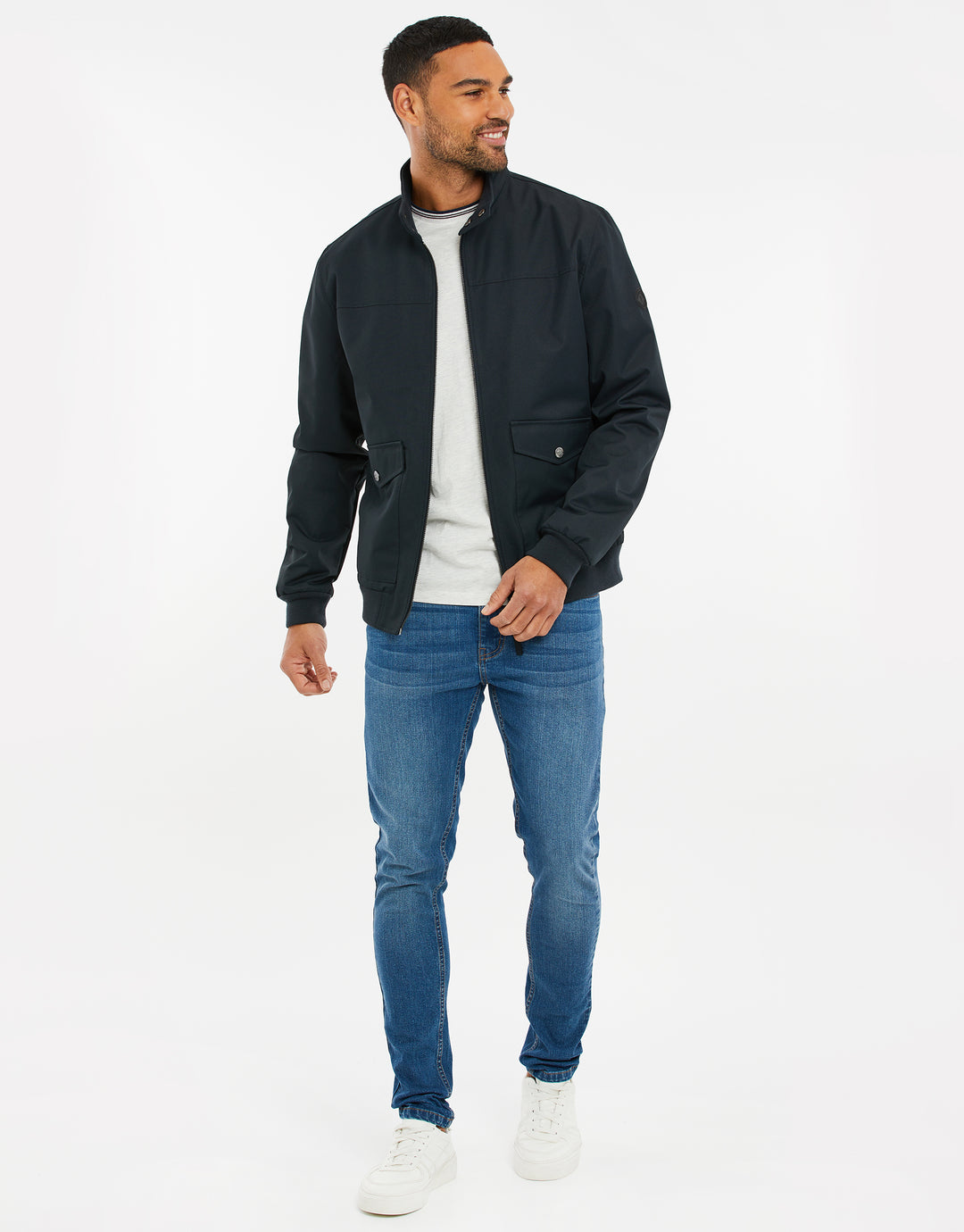 Navy Harrington Jacket