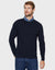 Navy Mock Shirt Collar Jumper