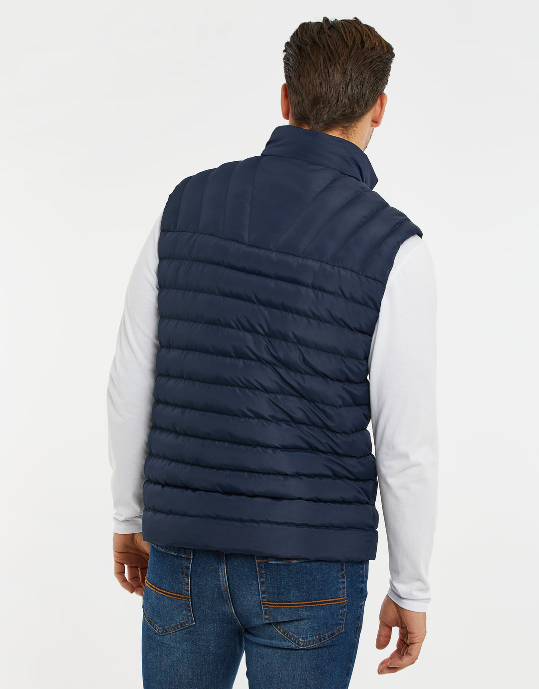 Navy Padded Double Layer Gilet