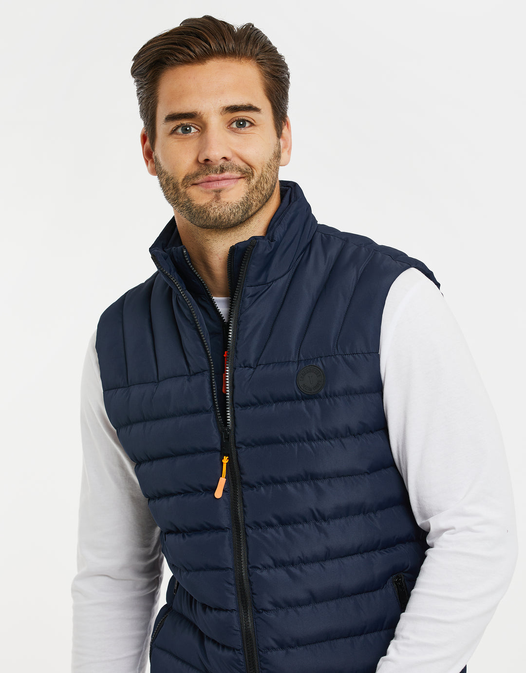 Navy Padded Double Layer Gilet