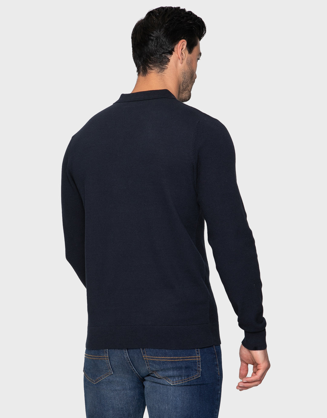 Navy Quarter Zip Polo Jumper