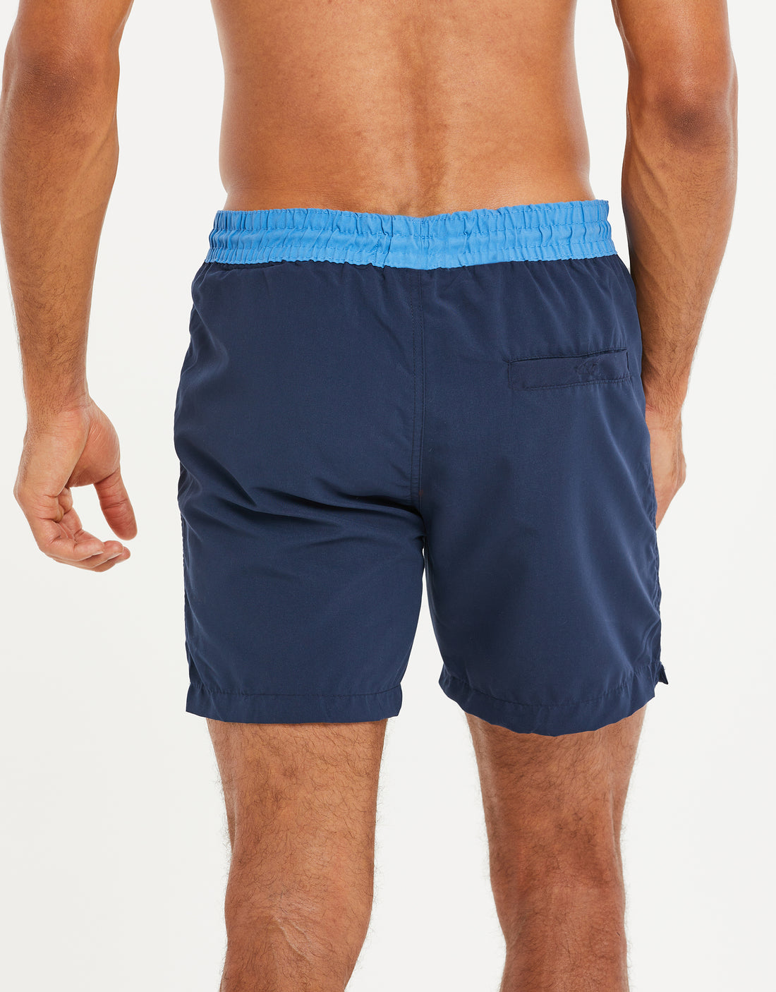 Men's Navy Blue Recycled Polyester Swim Shorts Swimwear – Threadbare