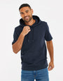 Navy Short Sleeve Overhead Hoodie