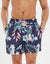 Navy Tropical Floral Print Swim Shorts