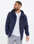 Navy Zip Up Hooded Mac