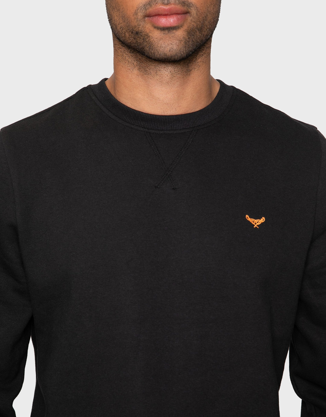 Orange Black Mix Plain Sweatshirt and Jogger Co-ord Set