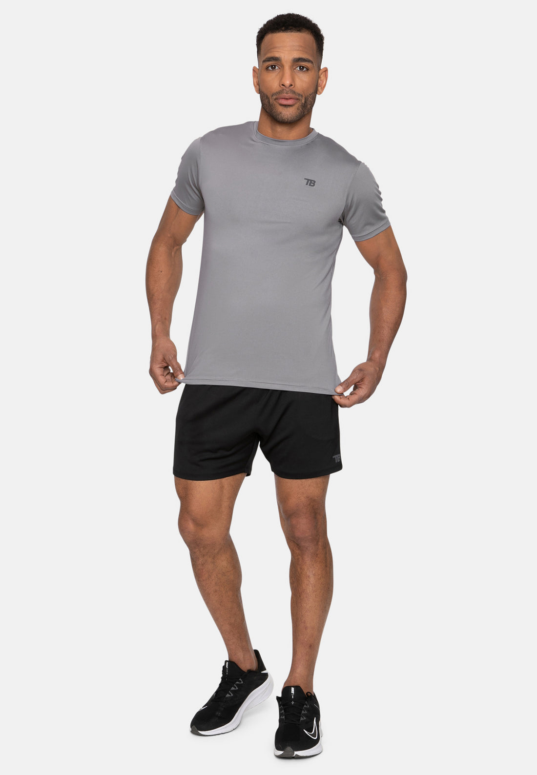 Mens Owens Grey Plain Fitness Gym T-Shirts (2 Pack) – Threadbare