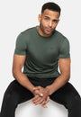 Owens Khaki Plain Fitness Gym T-Shirt