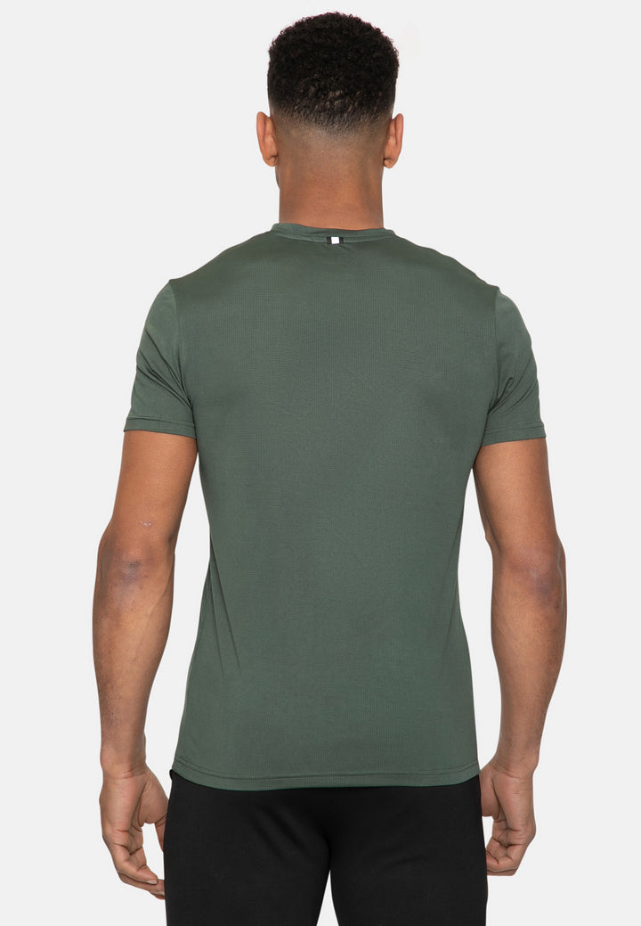 Owens Khaki Plain Fitness Gym T-Shirt
