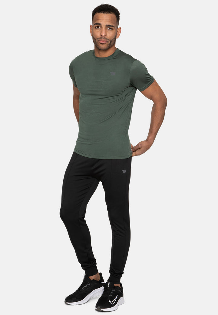Owens Khaki Plain Fitness Gym T-Shirt