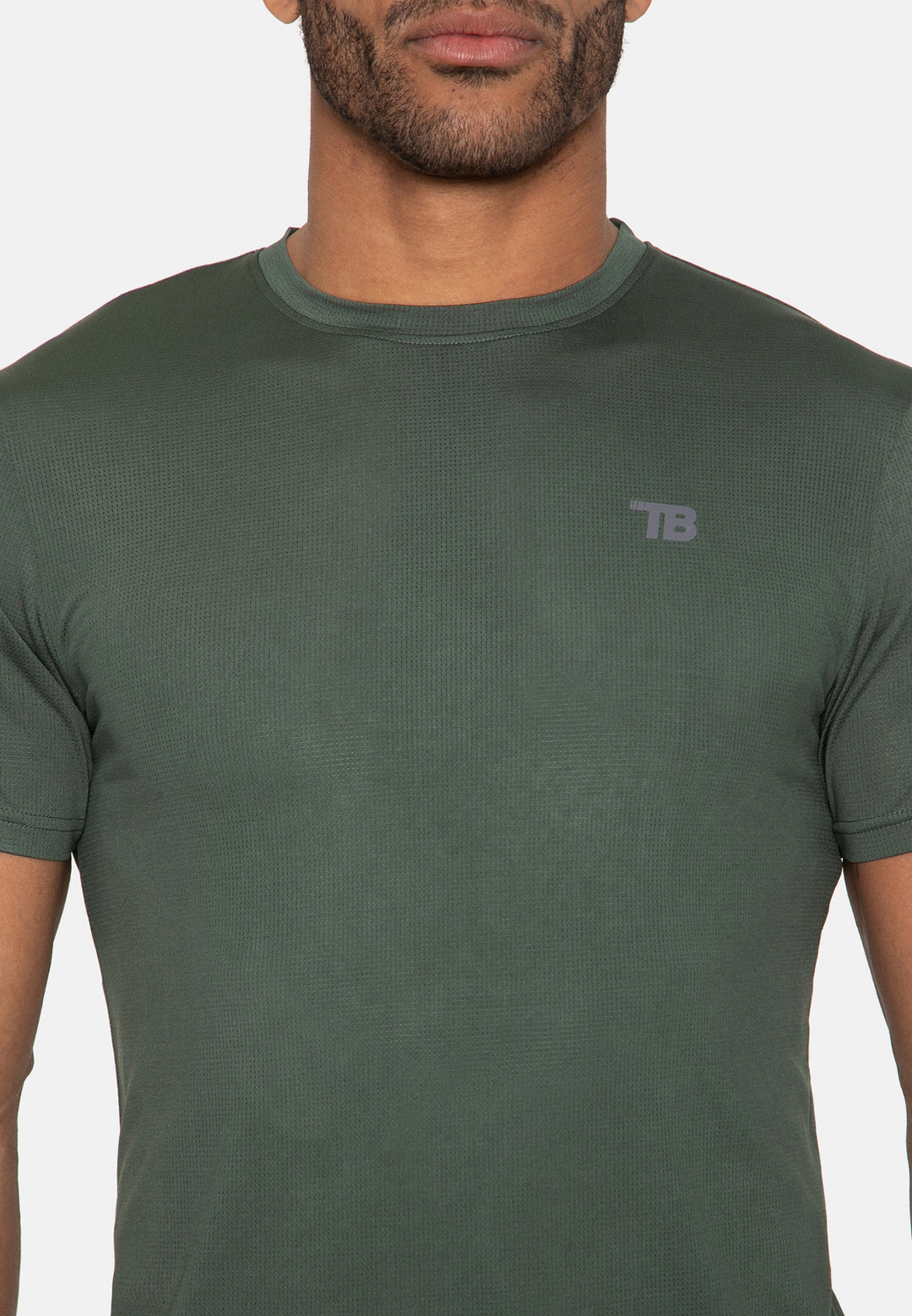 Owens Khaki Plain Fitness Gym T-Shirt