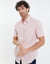 Pink Leaf Print Short Sleeve Shirt