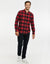 Red Check Flannel Long Sleeve Shirt