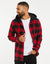 Red Check Hooded Long Sleeve Shirt