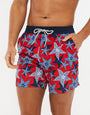 Red Starfish Print Swim Shorts