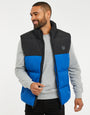 Royal Blue Contrast Panel Padded Gilet