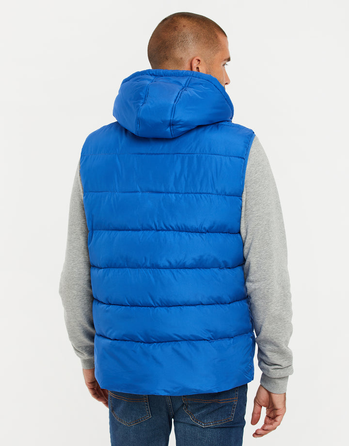 Royal Blue Hooded Padded Gilet