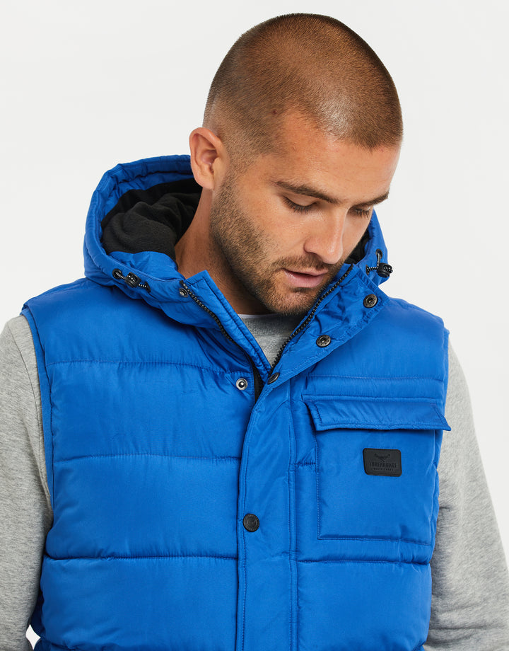Royal Blue Hooded Padded Gilet