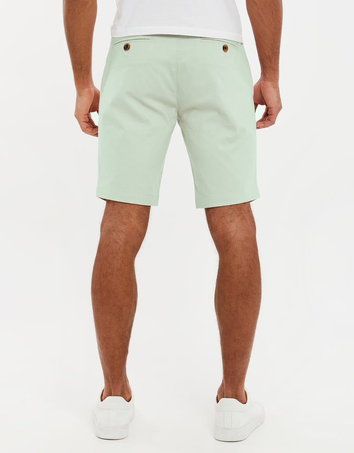 Sage Green Slim Fit Chino Shorts