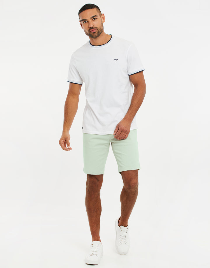 Sage Green Slim Fit Chino Shorts