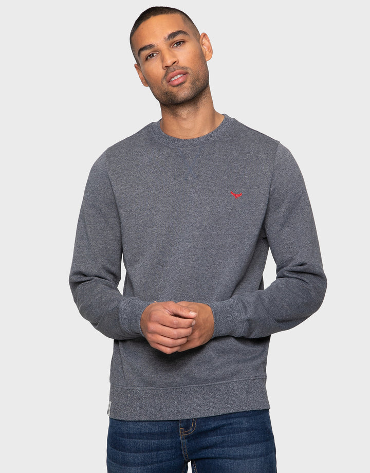 Satsuma Navy Grindle Plain Sweatshirt