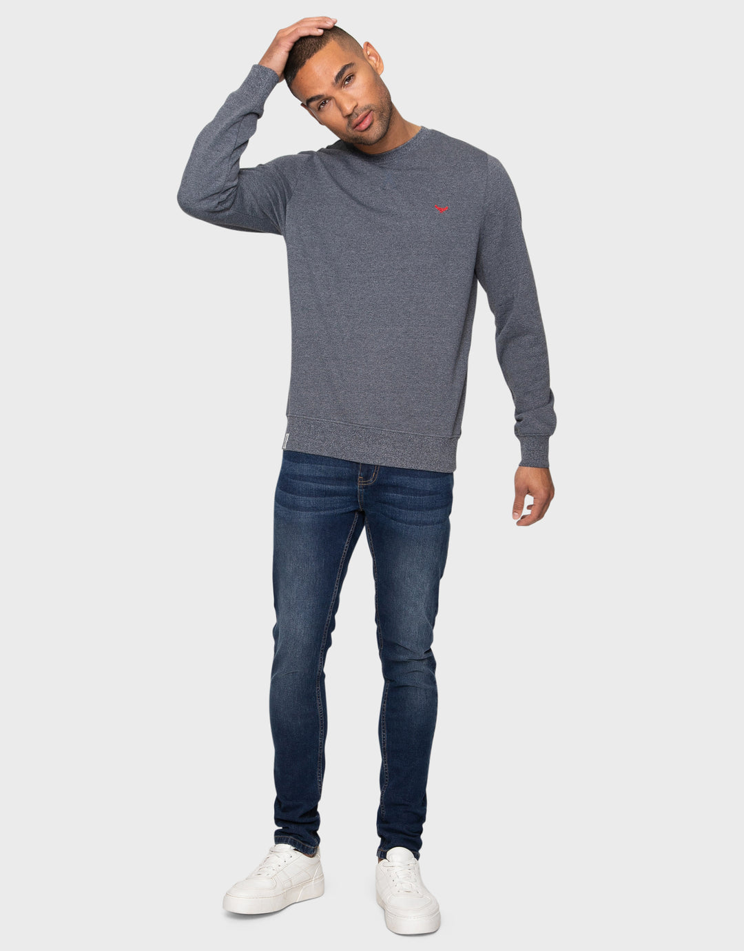 Satsuma Navy Grindle Plain Sweatshirt