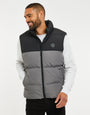 Slate Grey Contrast Panel Padded Gilet