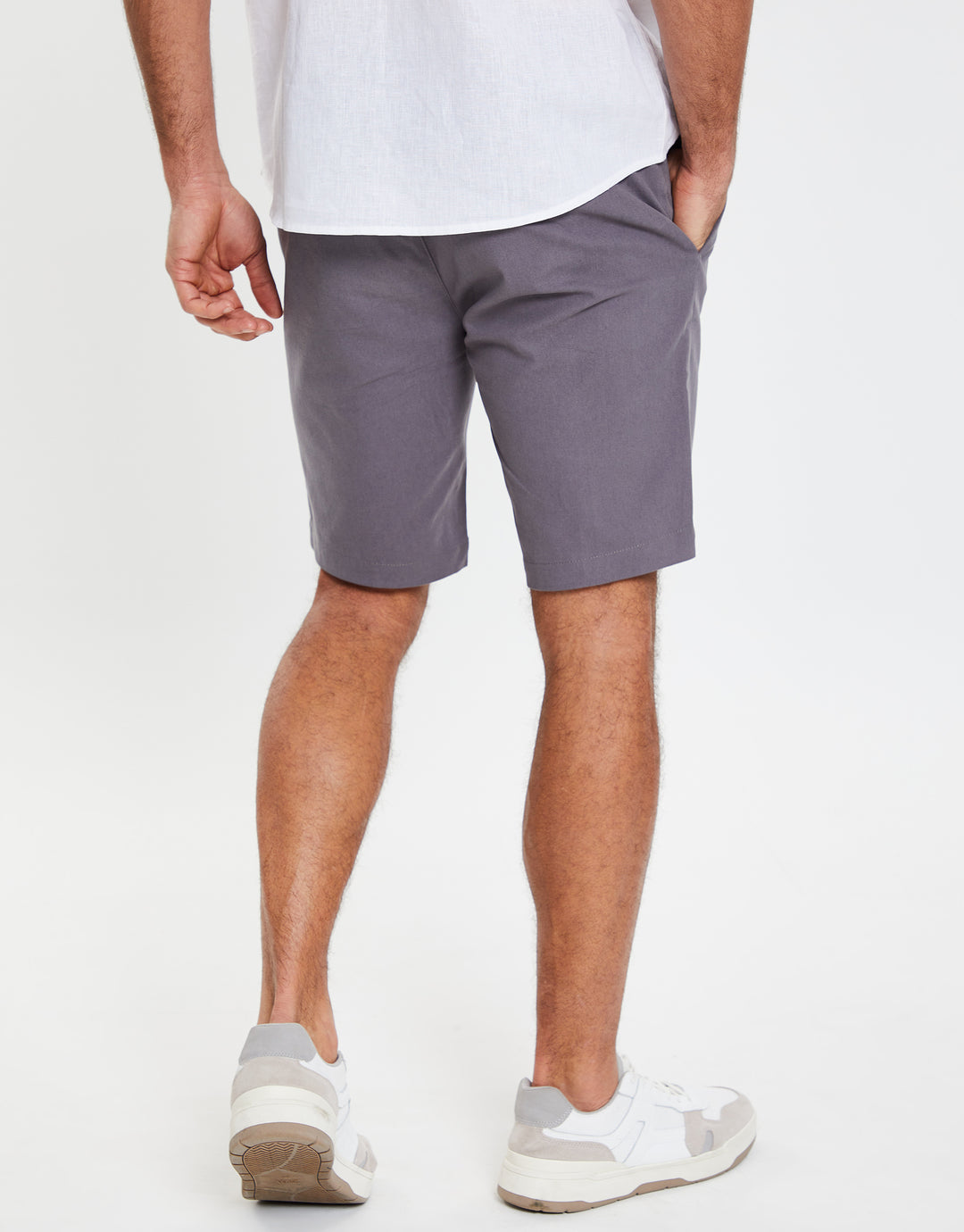 Slate Grey Slim Fit Chino Shorts