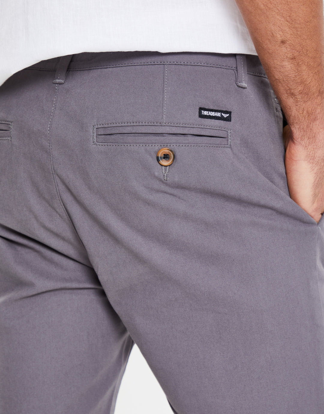 Slate Grey Slim Fit Chino Shorts