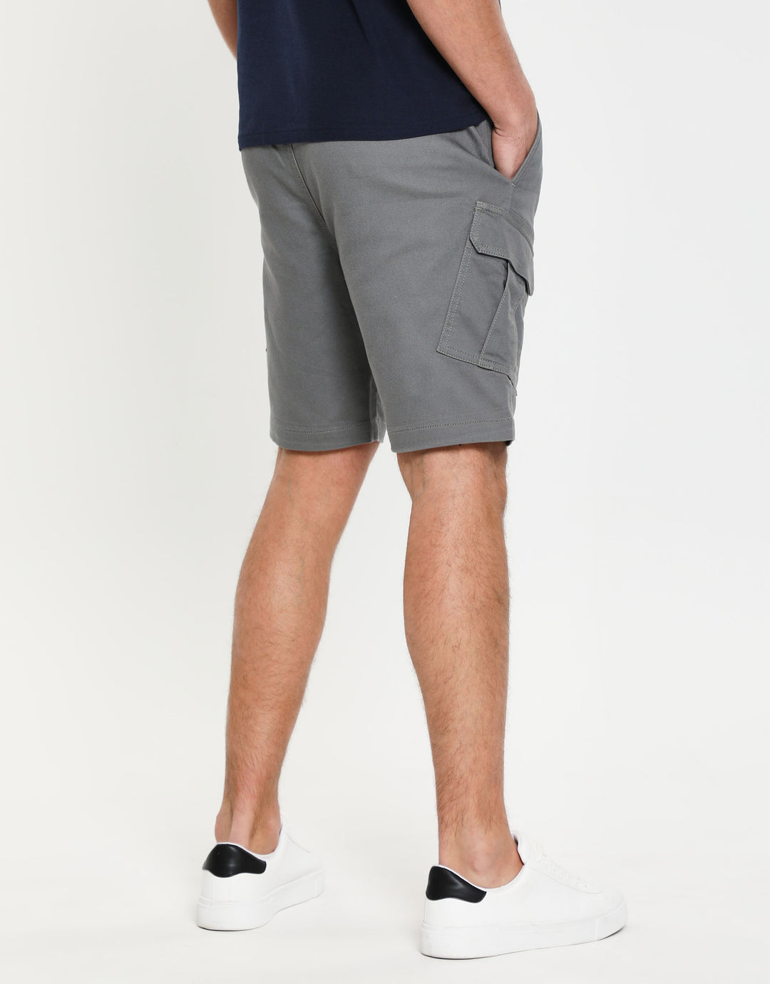 Slate Grey Stretch Cargo Shorts