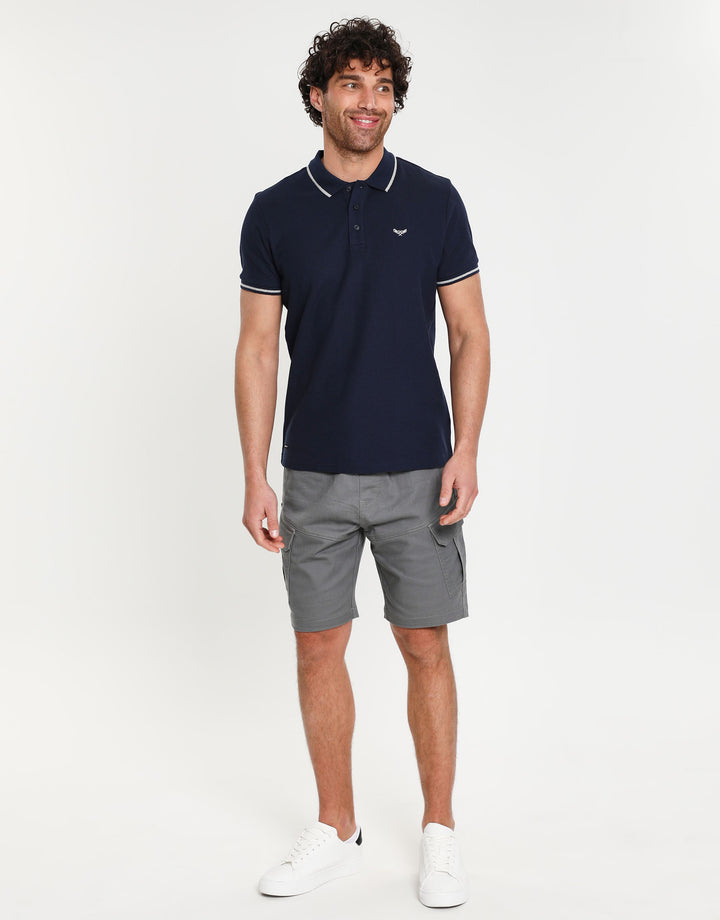 Slate Grey Stretch Cargo Shorts