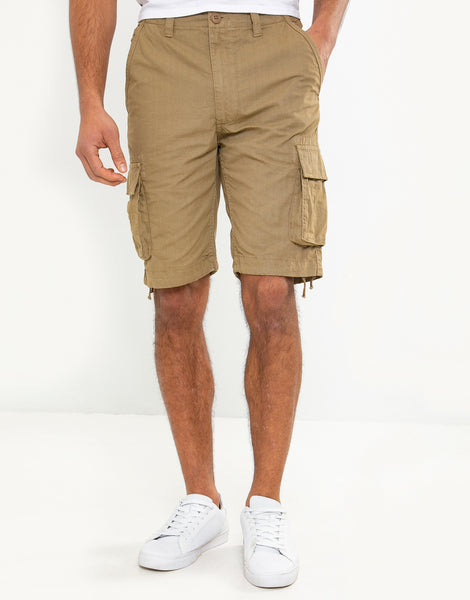 Men's Stone Cotton Cargo Shorts – Threadbare