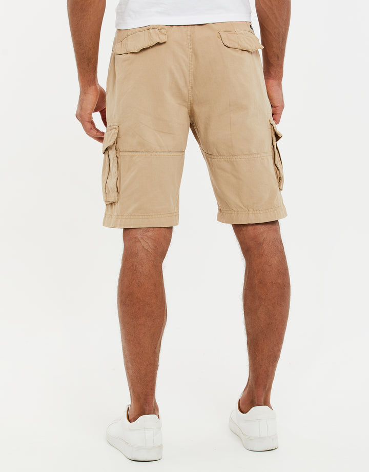 Stone Belted Cargo Shorts