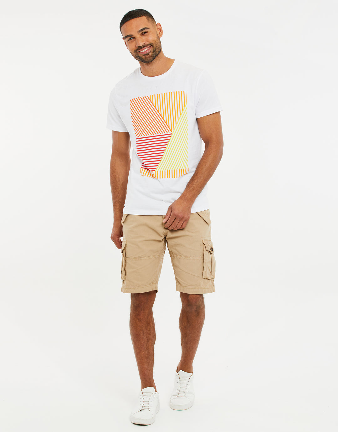 Stone Belted Cargo Shorts