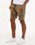 Stone Ribbed Panel Fleece Shorts