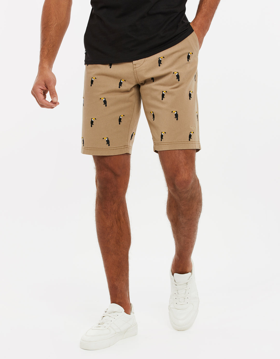 Stone Toucan Print Chino Shorts