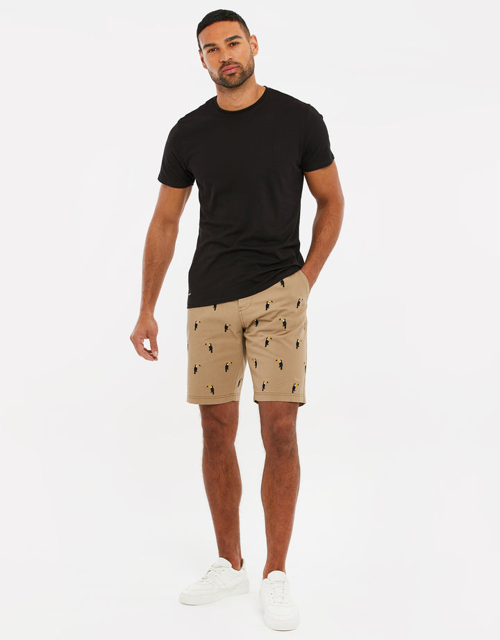 Stone Toucan Print Chino Shorts