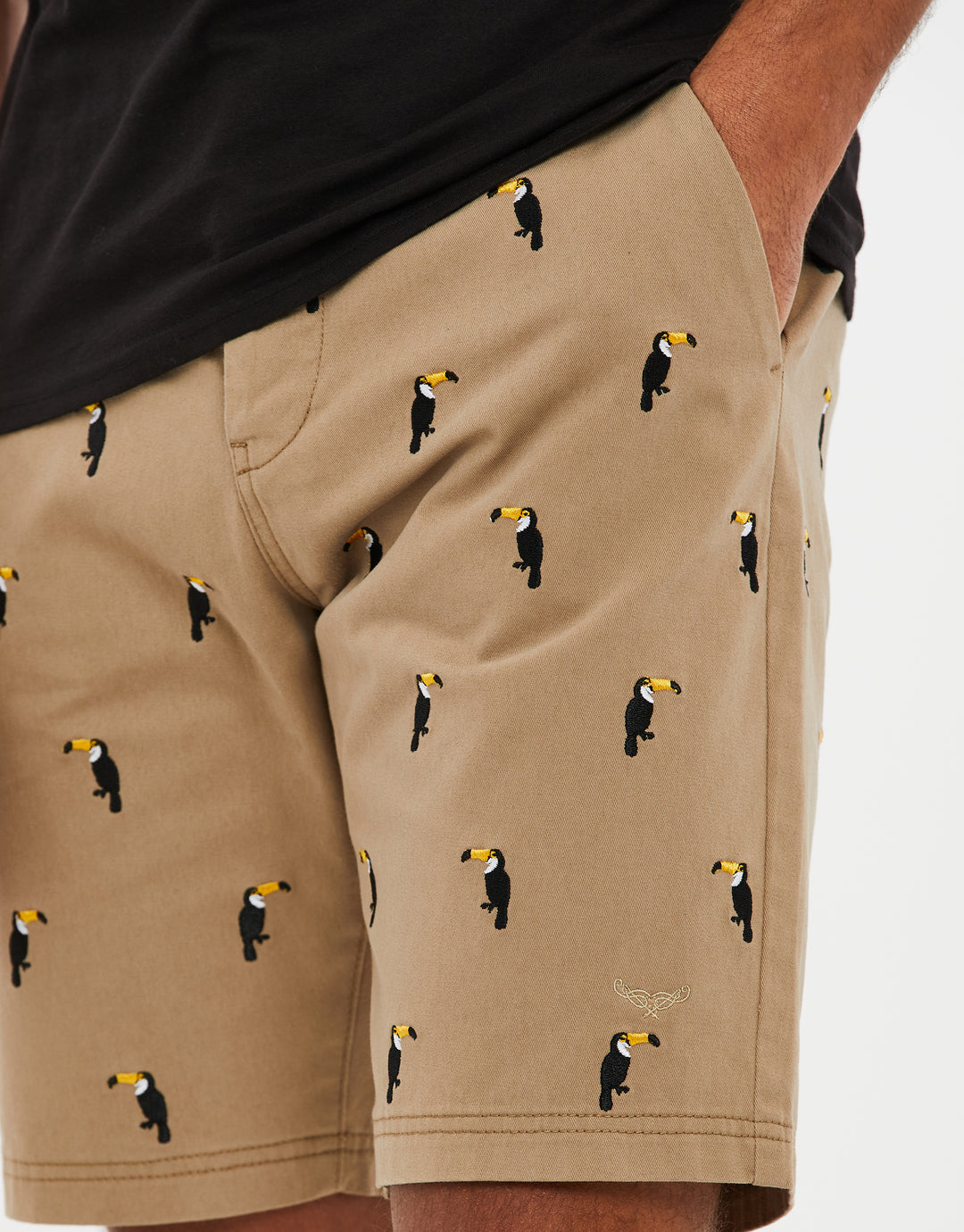 Stone Toucan Print Chino Shorts