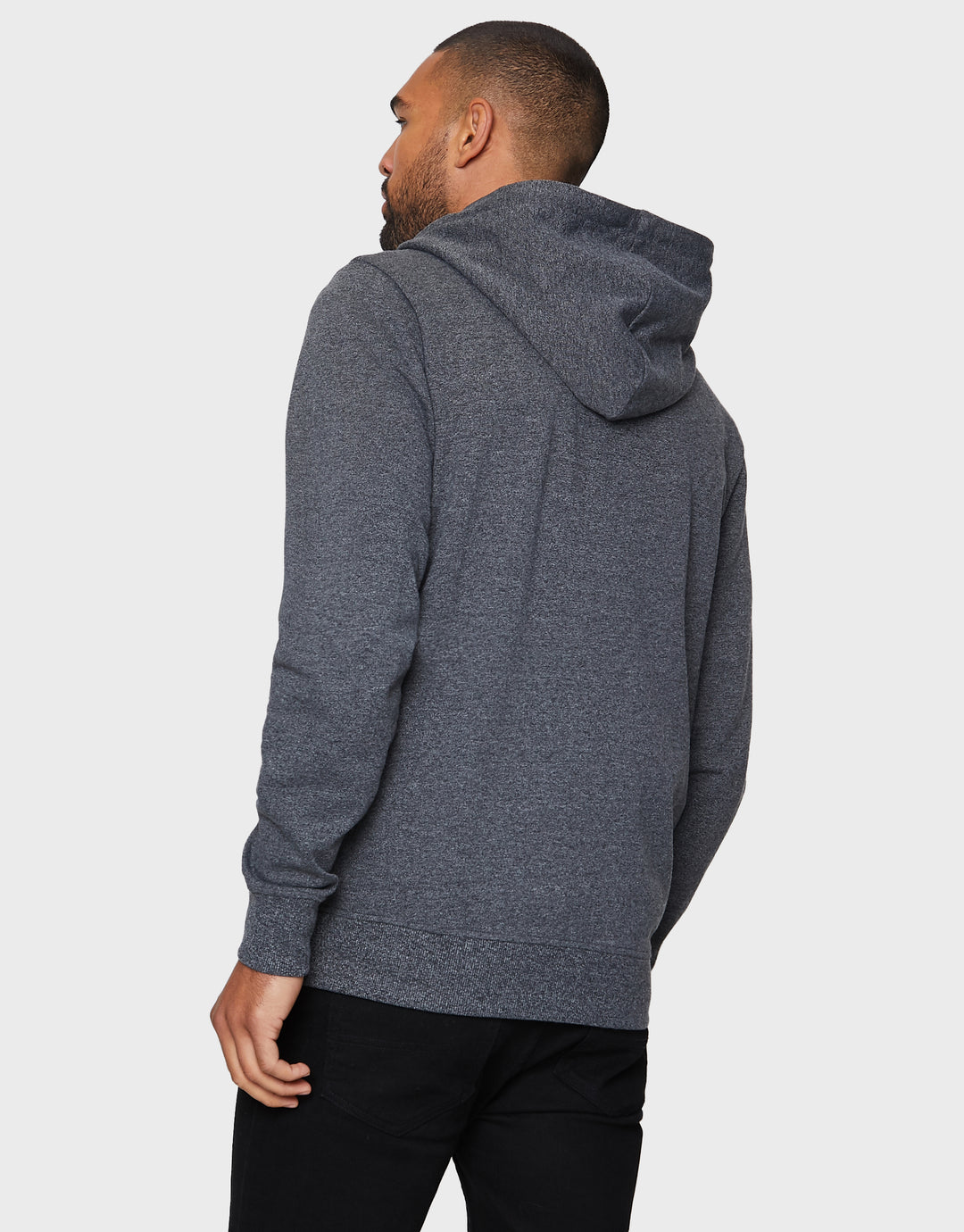 Tangerine Black Grindle Plain Hoodie