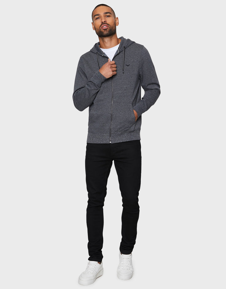 Tangerine Black Grindle Plain Hoodie