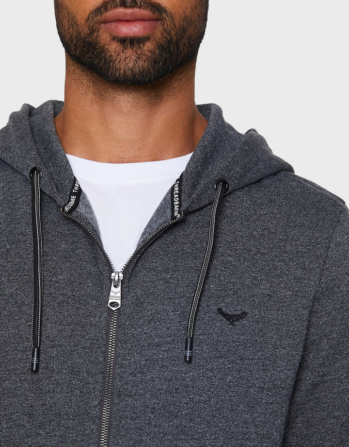 Tangerine Black Grindle Plain Hoodie