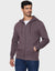 Burgundy Grindle Zip-Through Hoodie