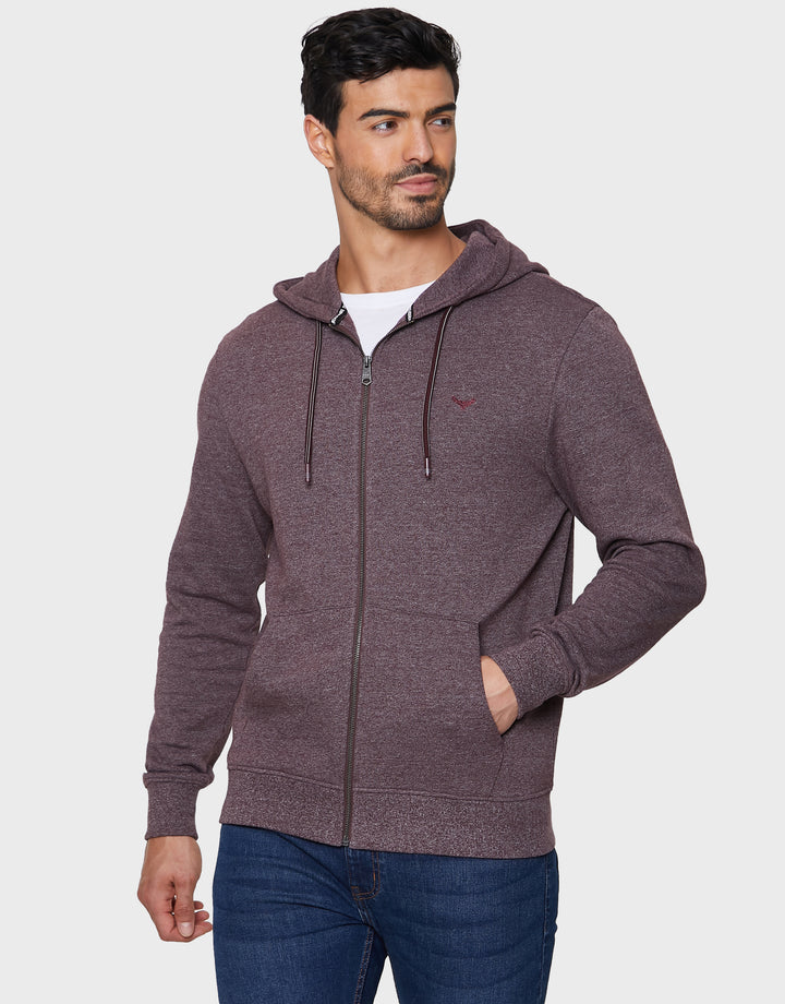 Tangerine Burgundy Grindle Plain Hoodie