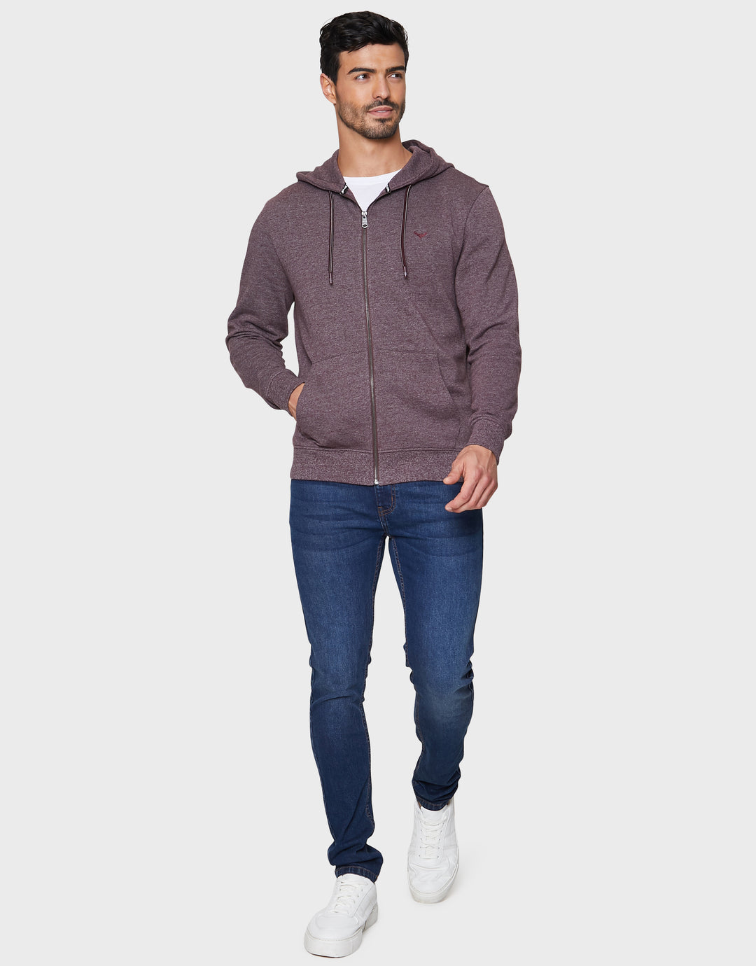 Tangerine Burgundy Grindle Plain Hoodie